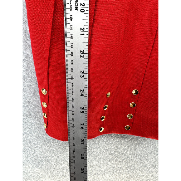 Vintage Ann Stuard Womens Suit 2-Piece Skirt Blouse Set Red Size 6 at La Costa - Picture 5 of 15